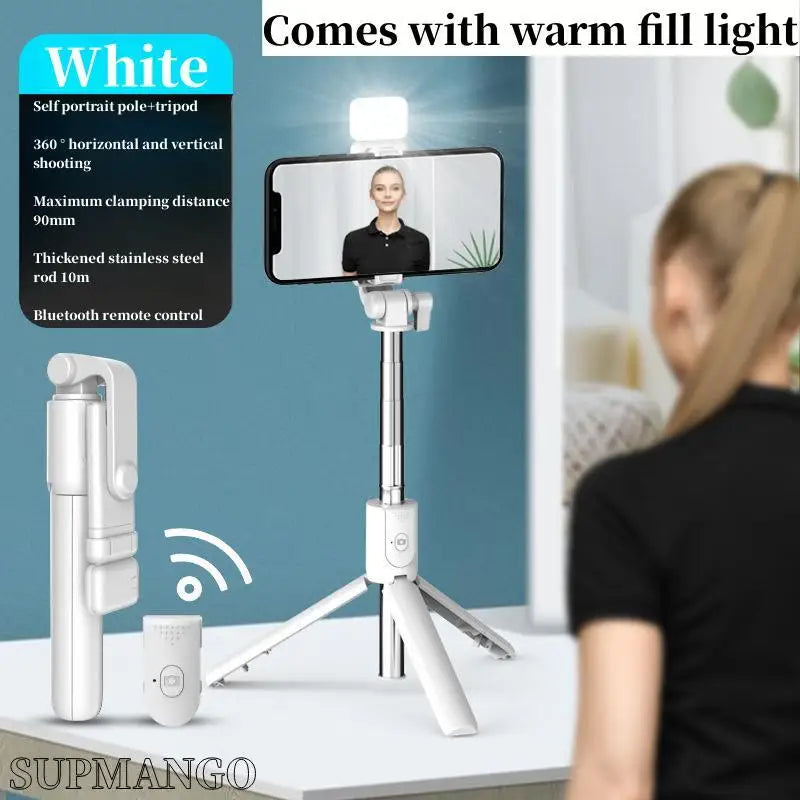 Selfie Stick Tripod Extendable Wireless Bluetooth Remote Portable Smartphone Tripod Stand Mount for IOS Android Phone