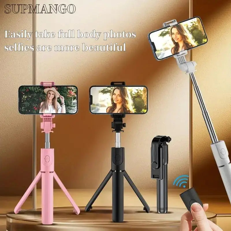 Selfie Stick Tripod Extendable Wireless Bluetooth Remote Portable Smartphone Tripod Stand Mount for IOS Android Phone